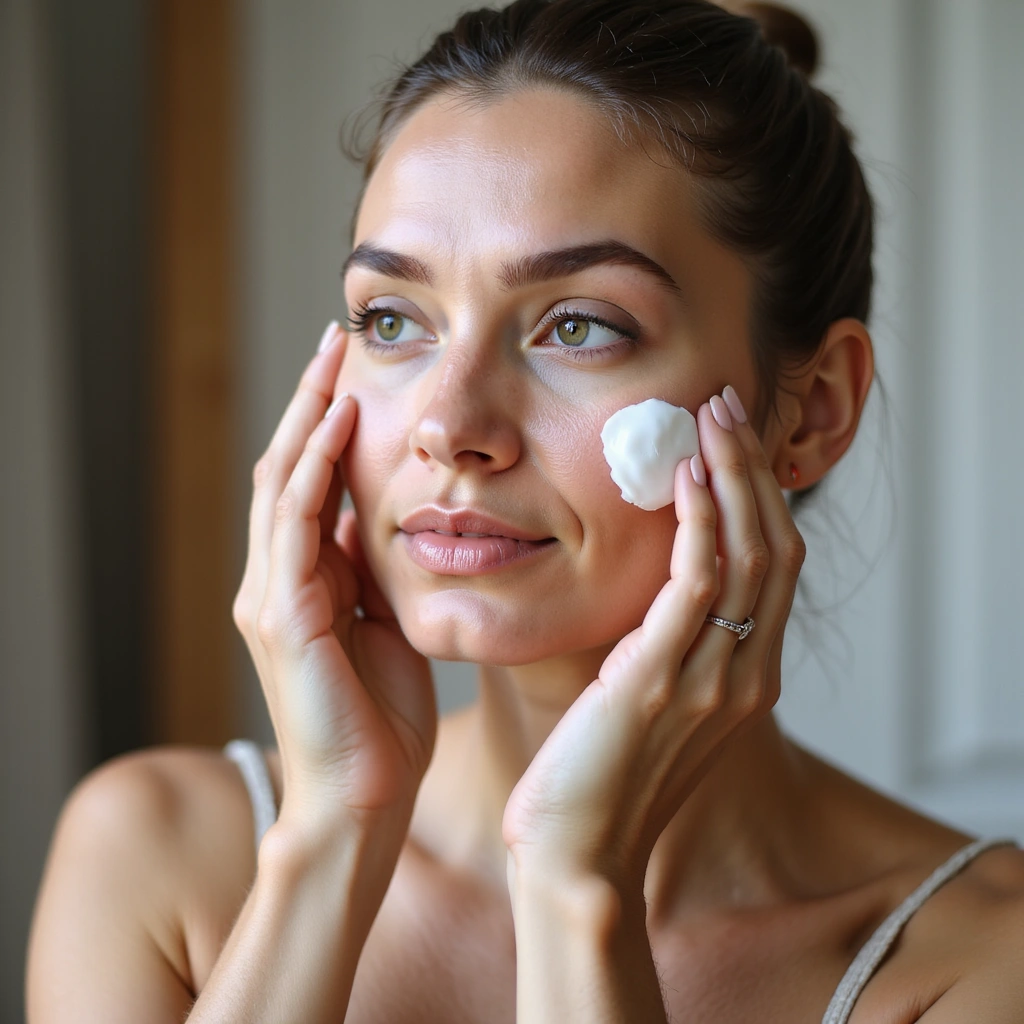 Anti-aging skincare routine demonstration